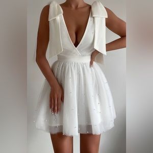 Showpo White Pearl Dress